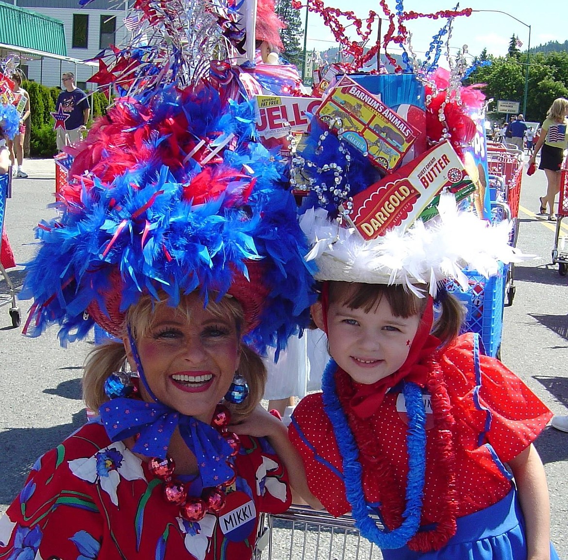 Mikki Stevens and granddaughter Kennedy Gelnette smile for the camera during the 2004 Fourth of July Parade in Coeur d'Alene.