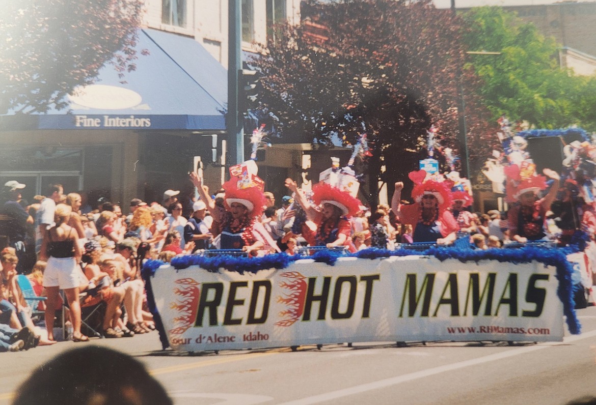 The Red Hot Mamas dance in the Fourth of July Parade in Coeur d'Alene in 2003. The now-dissolved performance group was founded in 1991 by Mikki Stevens, who died July 27.