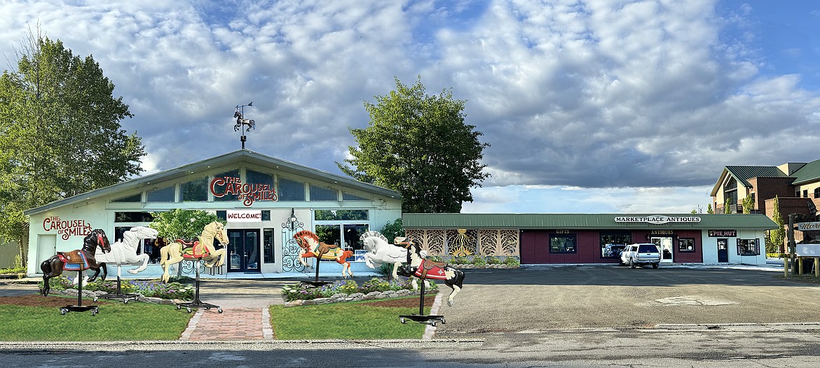 An artist's rendition of the potential future home of the Carousel of Smiles.