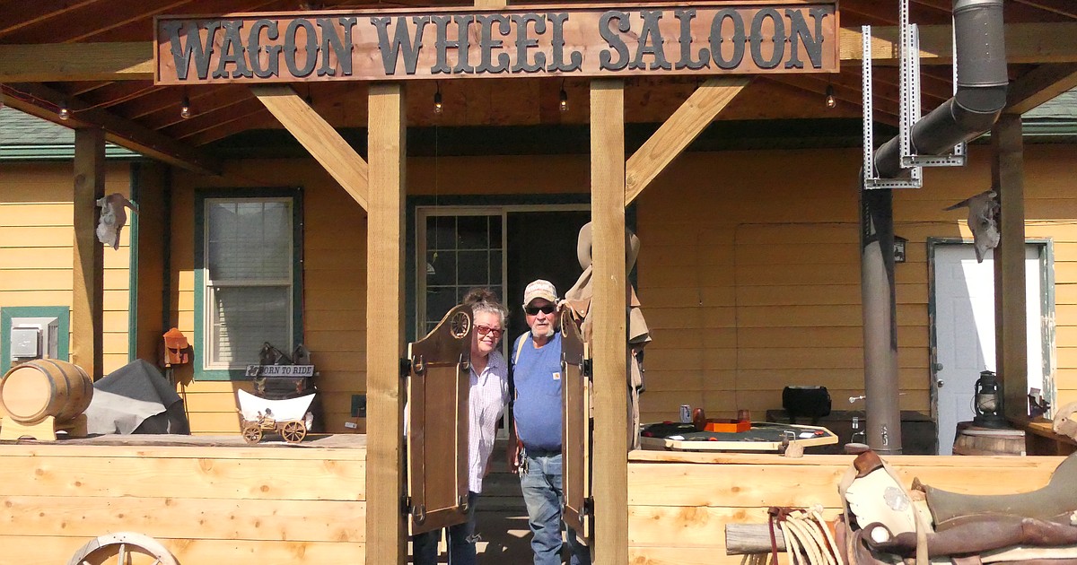 The “saloon” on the back porch offers an escape to the old west