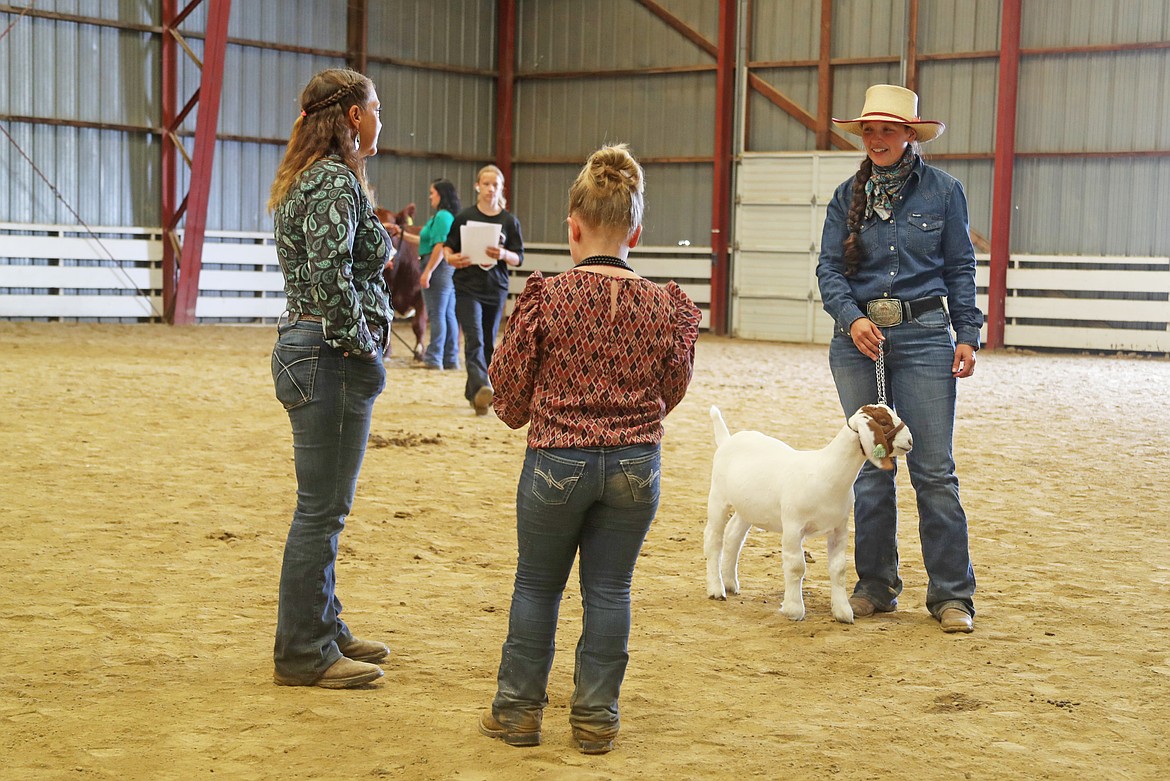 Competitors take part in a round robin showmanship competition at the Bonner County Fair on Friday.