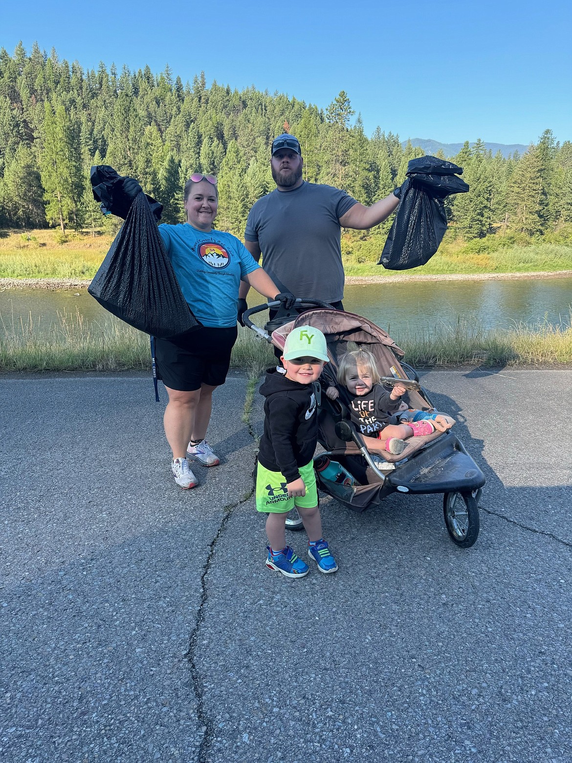 Volunteers spent Saturday, Aug. 18 clearing the St. Regis River of debris as part of the Buddy Spangler Memorial River Clean Up. (Photos courtesy Bessie Spangler)