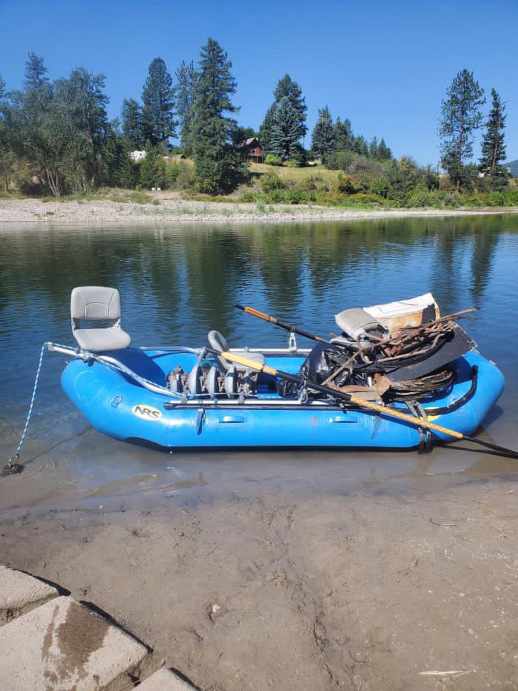 Volunteers spent Saturday, Aug. 18 clearing the St. Regis River of debris as part of the Buddy Spangler Memorial River Clean Up. (Photos courtesy Bessie Spangler)