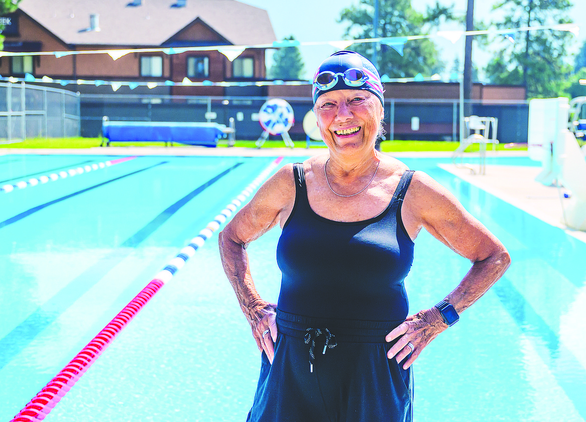 Carolynn Moritz at the Columbia Falls city pool. (Chris Peterson/Hungry Horse News)