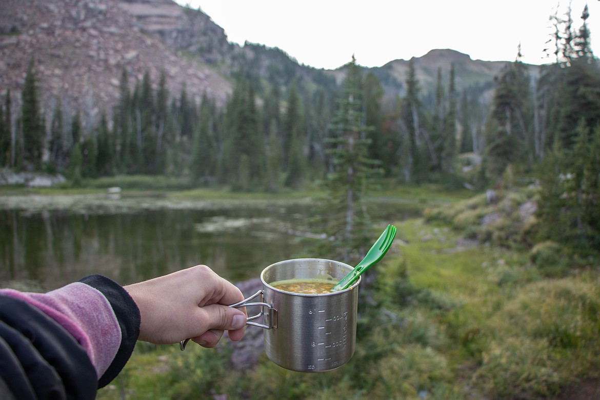 Backpacking dinner. (Kate Heston/Daily Inter Lake)