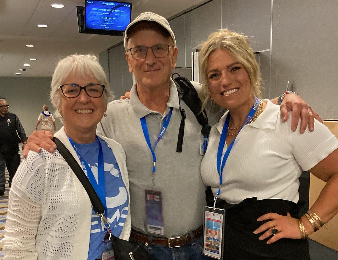 Idaho Democrats Jan Studer, Evan Koch and Kaylee Peterson are in Chicago this week for the Democratic National Convention. Courtesy photo.