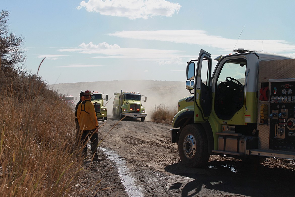 Grant County Fire District 3 responded to a fire on Overen road Sunday. The department will be using the funds it just received to get a new water tender to fight similar fires.