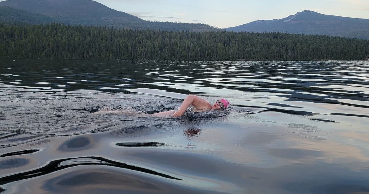 24 miles in 20 hours: Kim Bowler’s epic swim marathon through Priest Lake