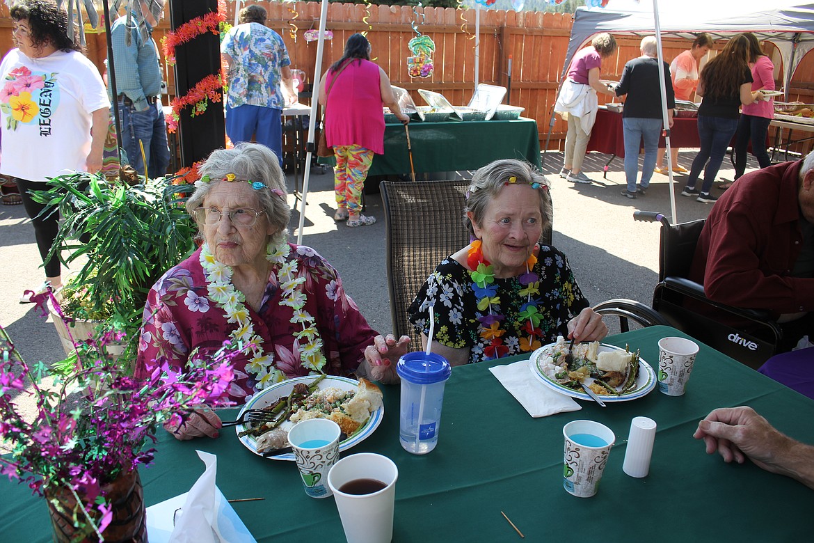 Residents of the Long-Term Care facility of Mineral Community Hospital and their families had a wonderful time at the Luau last week that has been absent for the past few years. (Monte Turner/Mineral Independent)