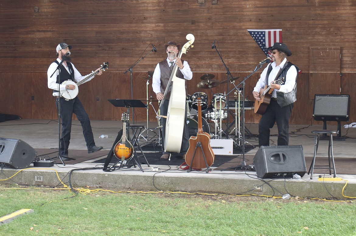 Two Stones One Bird belts out an enthusiastic bluegrass song at the first annual RitzFest music festival Saturday.