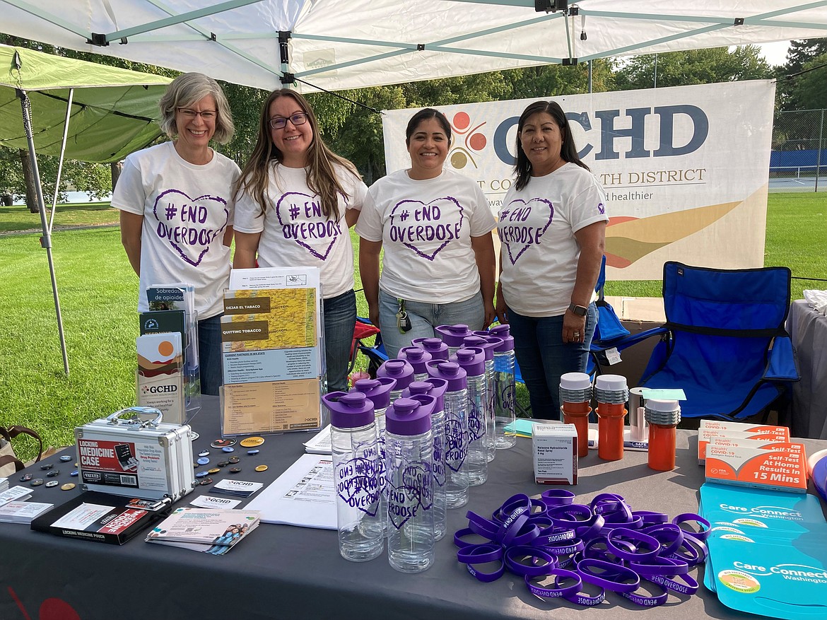 Representatives of the Grant County Health District at last year’s Community Resource Fair at McCosh Park. This year’s event is Saturday.