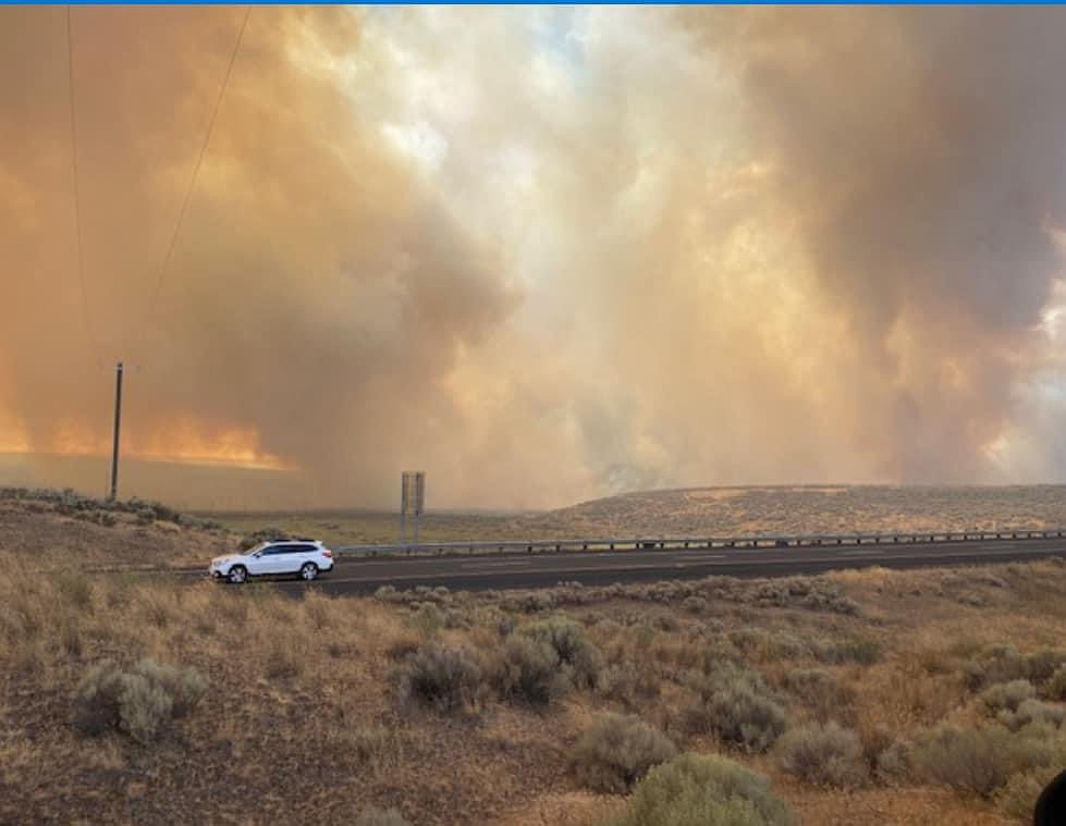 There was a blaze that happened 10 miles outside of Ritzville on Tuesday. The fire ws contained in three hours, despite the winds.