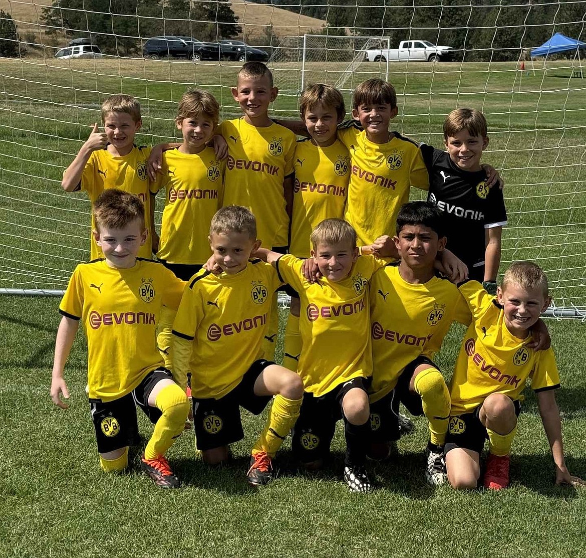 Courtesy photo
The BVB International Academy CDA boys U9 Yellow soccer team placed third in the Gold Division of the Empire Cup last weekend at Plante's Ferry Soccer Complex in Spokane Valley. In the front row from left are Colin Happeny, Xander Werner, Ryker Raber, Jorge Rodriguez and Weston Kramer; and back row from left, Jasper Johnson, Grayson Martino, Krew Steenstra, Mitchell Volland, Onyx Barnes and Hugh Erickson.