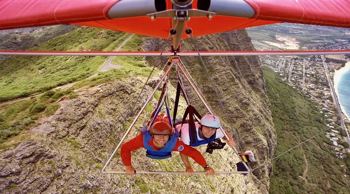 Flying tandem in Makapuú, Hawaii. (Courtesy photo)