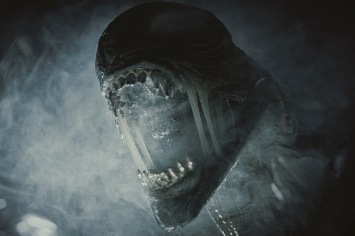 This image released by 20th Century Studios shows Xenomorph in a scene from "Alien: Romulus."