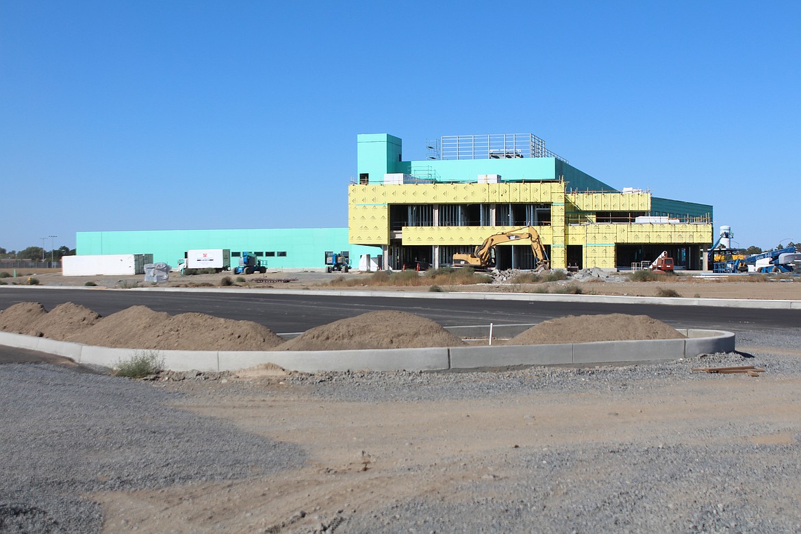 Construction at the new Samaritan Hospital in Moses Lake is progressing according to plan, officials said. Parking lots are starting to show up as work at the site progresses.