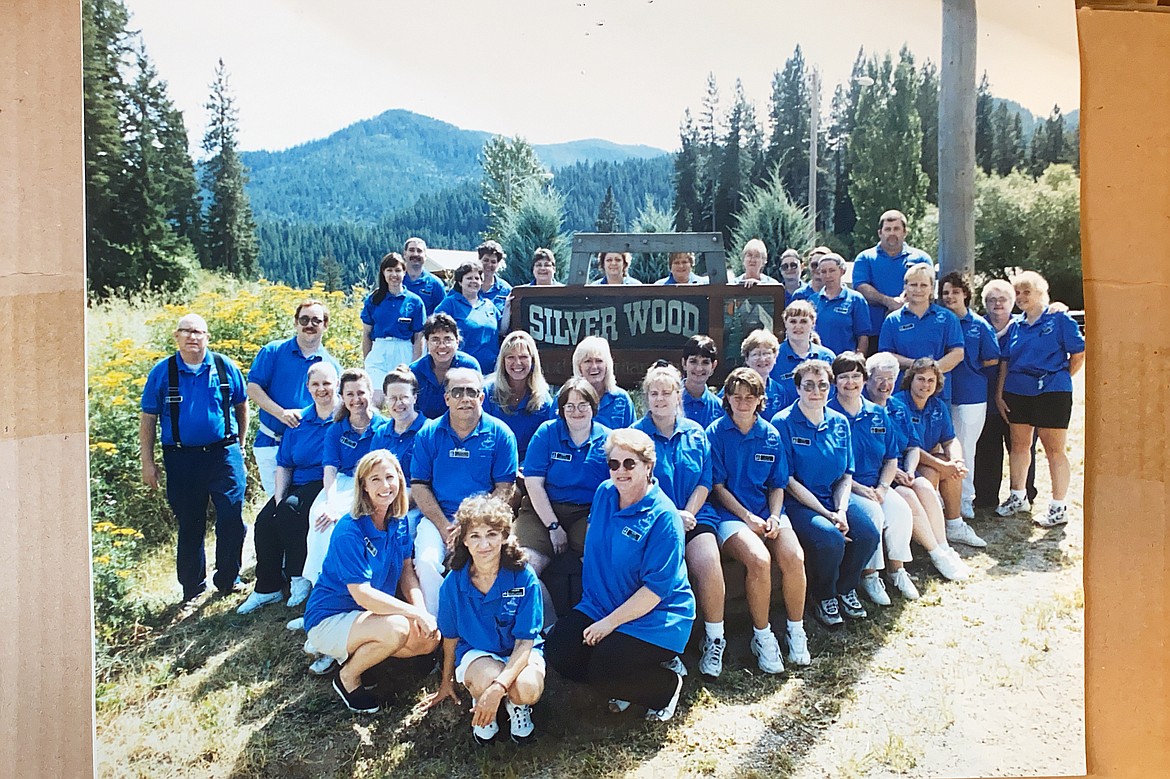 A photo of staff at Good Samaritan Society - Silver Wood Village from 1998. The facility became Silverton Health and Rehabilitation of Cascadia in 2023.