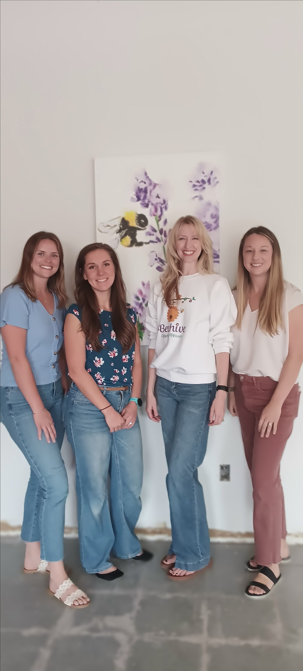 Beehive Pediatric Therapy staff from left Nicole Trumble, Tiffany Coleman, Lynley Cazier and Chase Andriopolous.