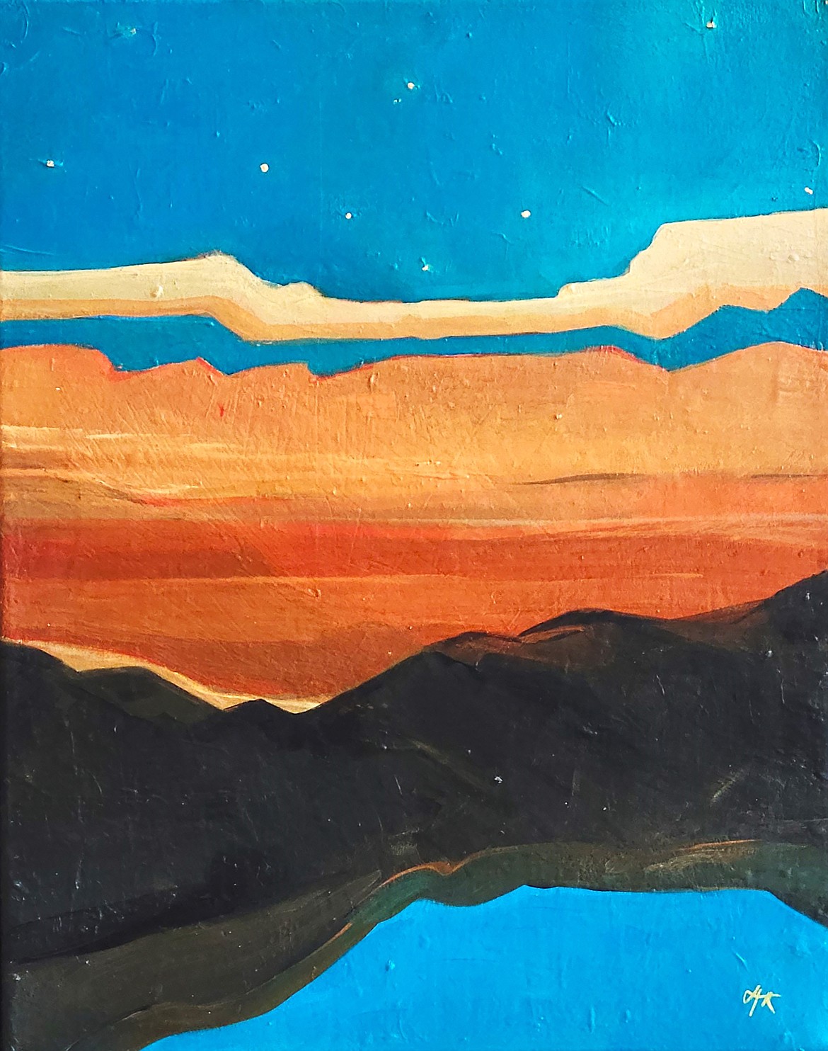 "Evening Stars", a work artist Teresa Rancourt. The 2024 Pend Oreille Arts Council Artist of the Year will be featured in an upcoming exhibit at the POAC Gallery.