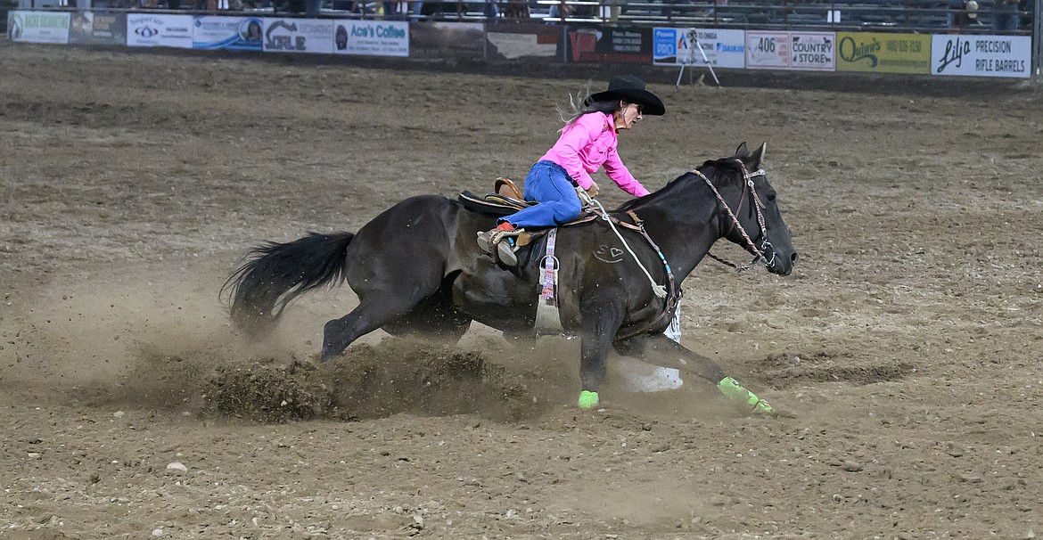 Barrel racer Tammy Stedmen from Arlee. (Tracy Scott/Valley Press)