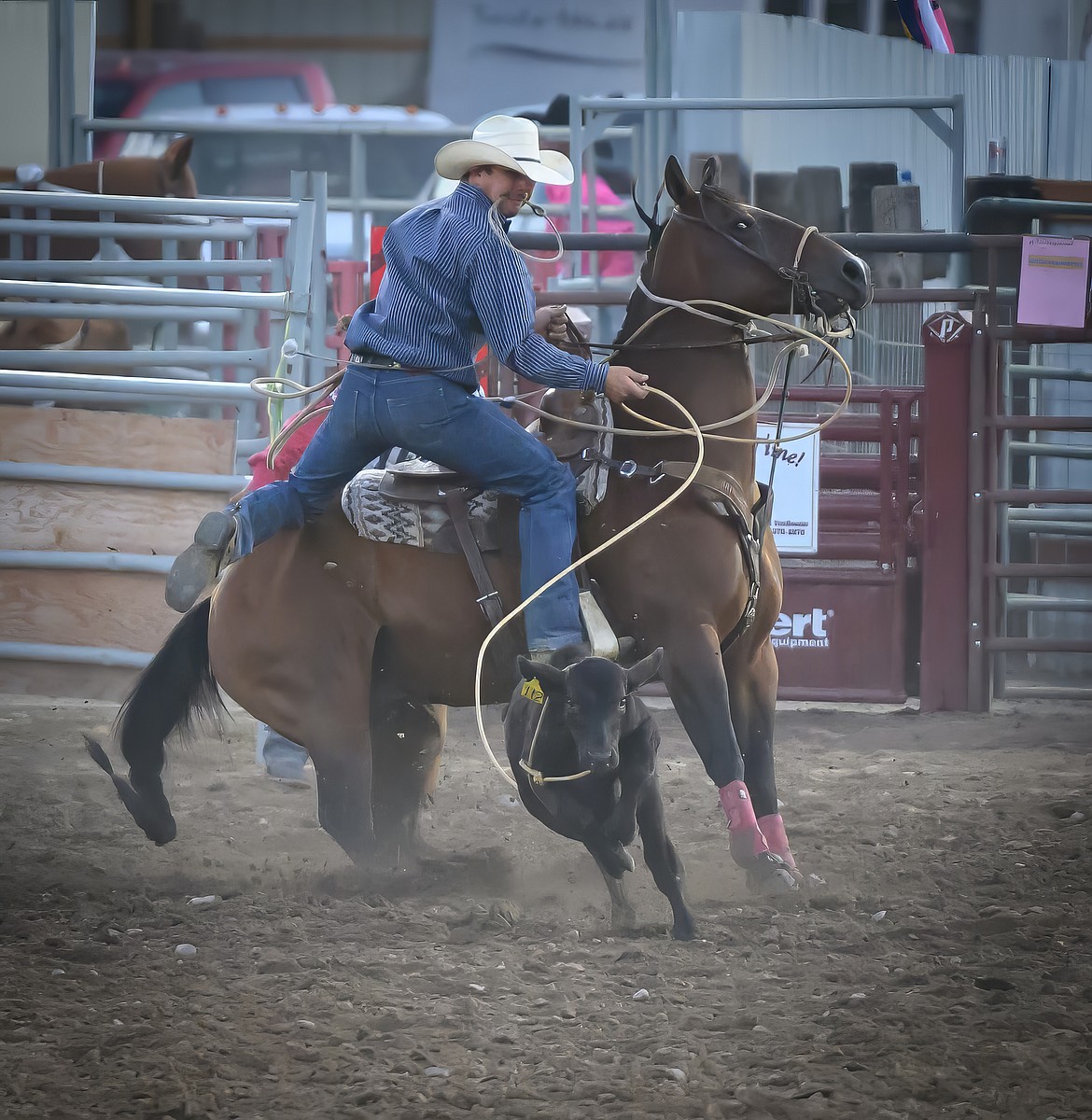 Landon Williams from Big Timber at the Sanders County Fair rodeo. (Tracy Scott/Valley Press)