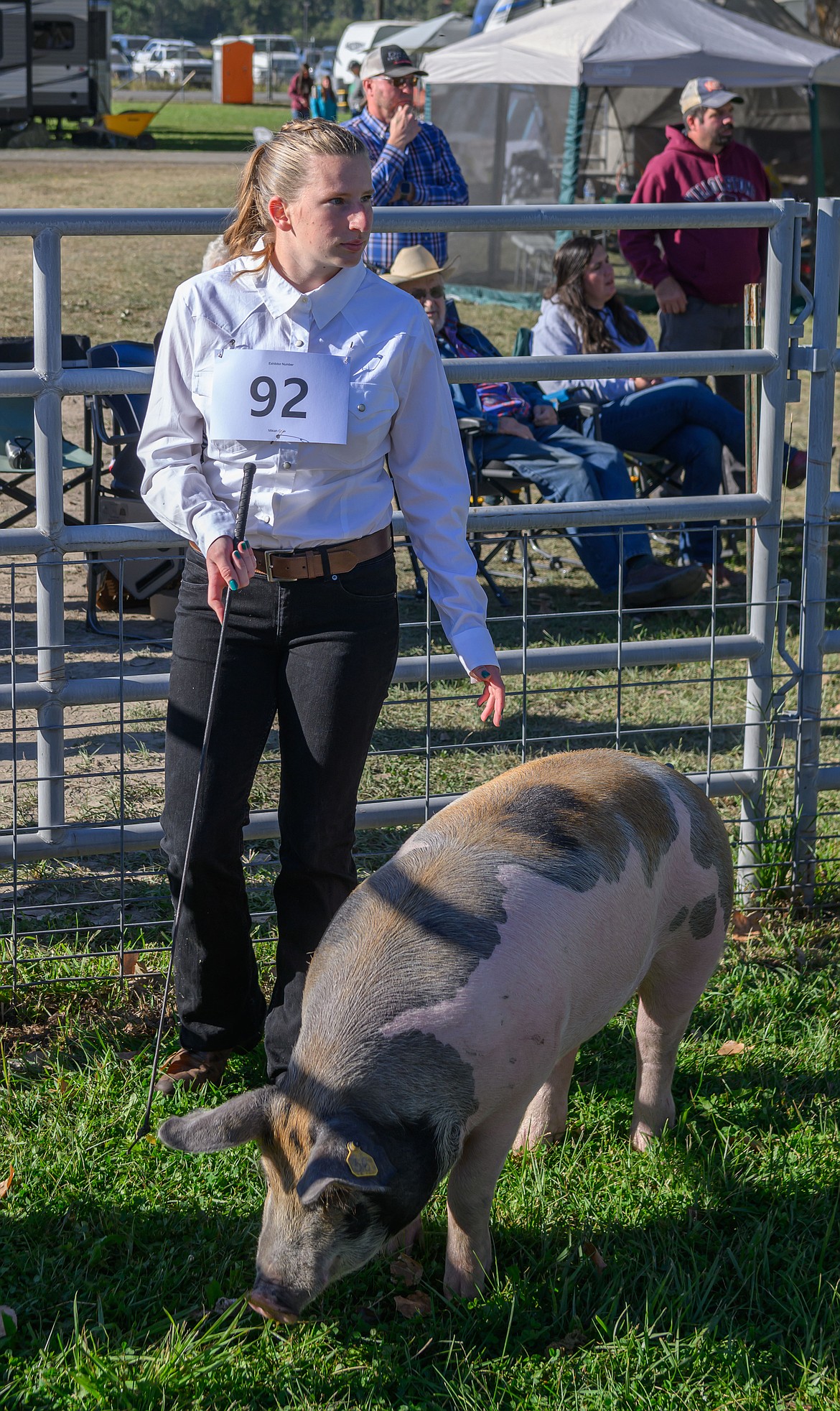 Senior Reserve Winner in the Senior Swine Showmanship category Mikiah Cook. (Tracy Scott/Valley Press)