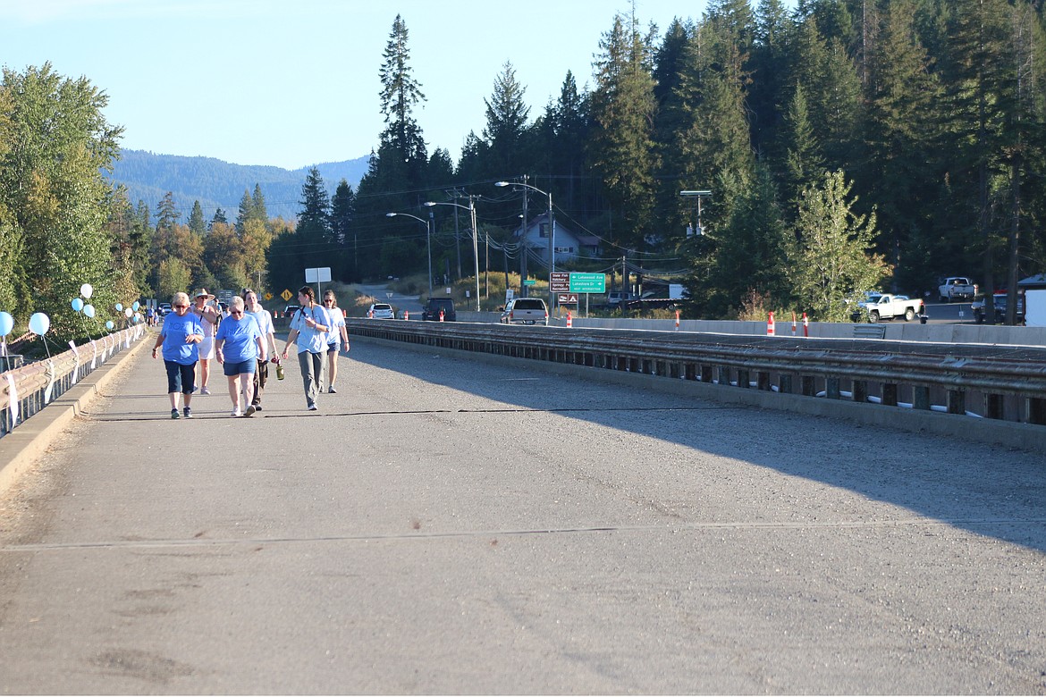 Walkers take part in the Walk for HOPE on Sunday.