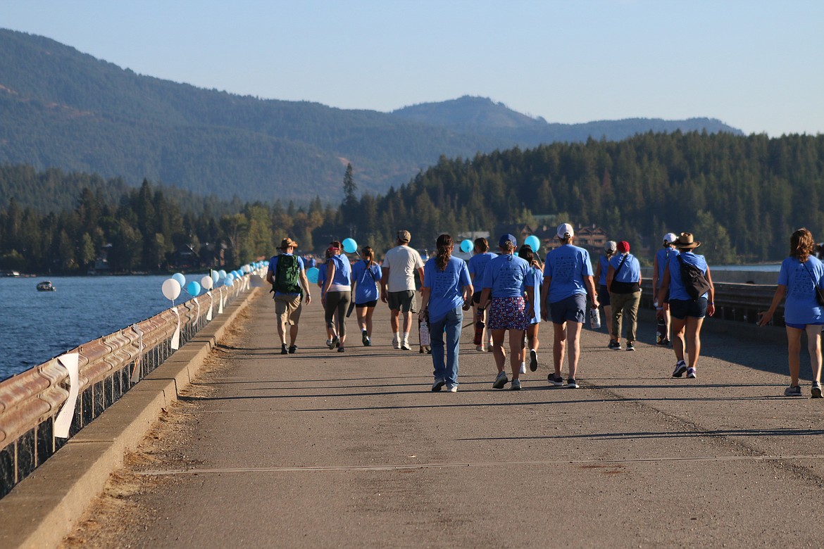 Walkers take part in the Walk for HOPE on Sunday.