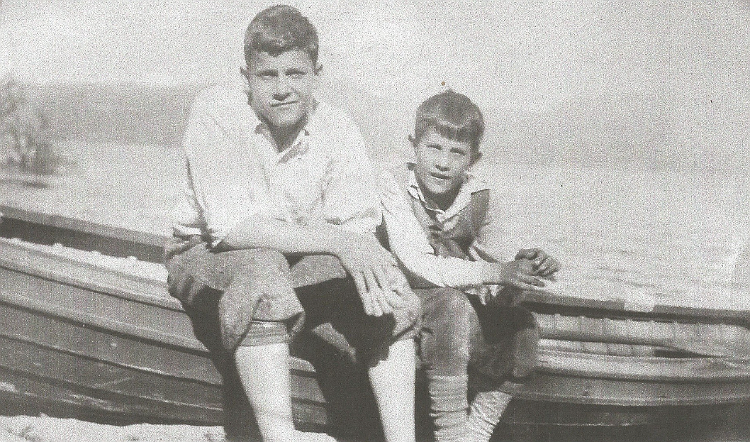 From left, brothers Joel and Harry Ferris on a rowboat on Lake Coeur d'Alene in the 1920s.