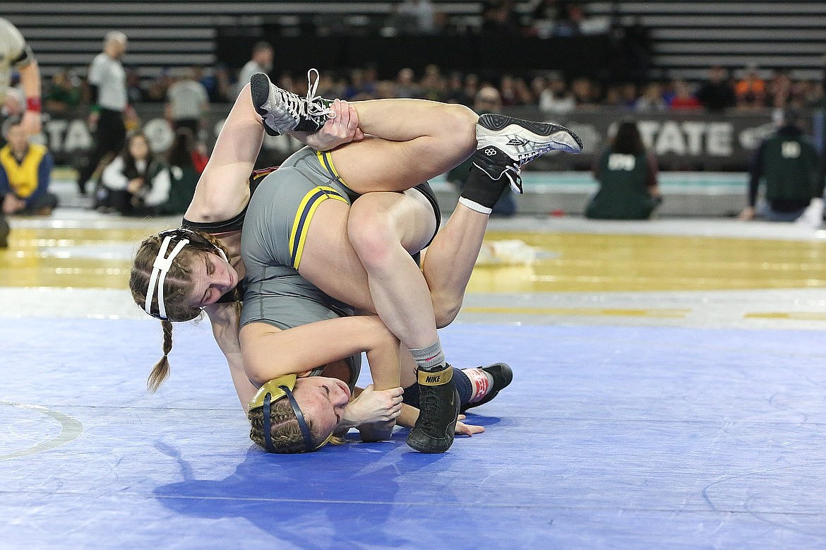 Moses Lake junior Reese Prescott wrestles at the Mat Classic in Tacoma in February.