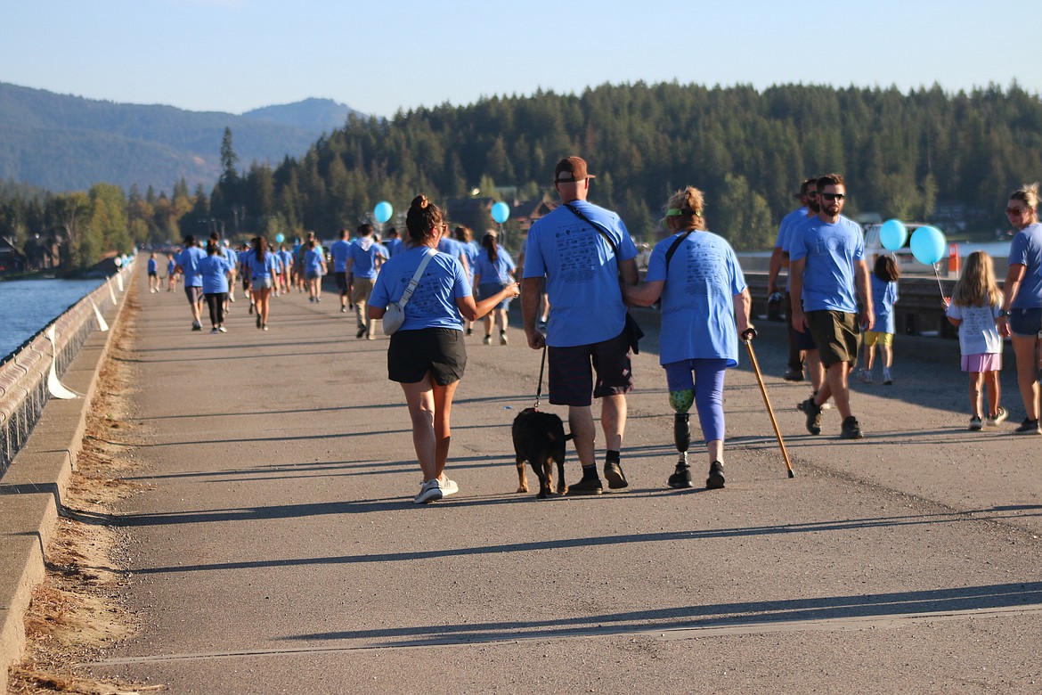 Walkers take part in the Walk for HOPE on Sunday.