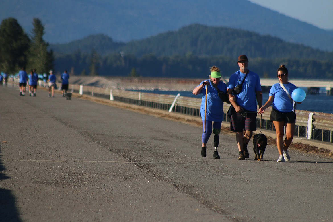 Walkers take part in the Walk for HOPE on Sunday.