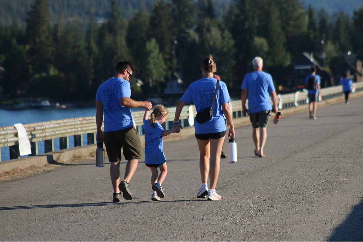 Walkers take part in the Walk for HOPE on Sunday.