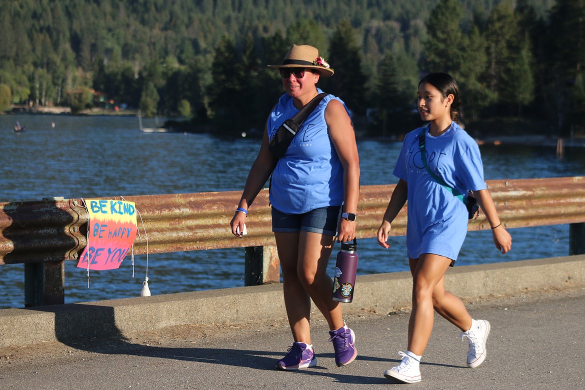 Walkers take part in the Walk for HOPE on Sunday.