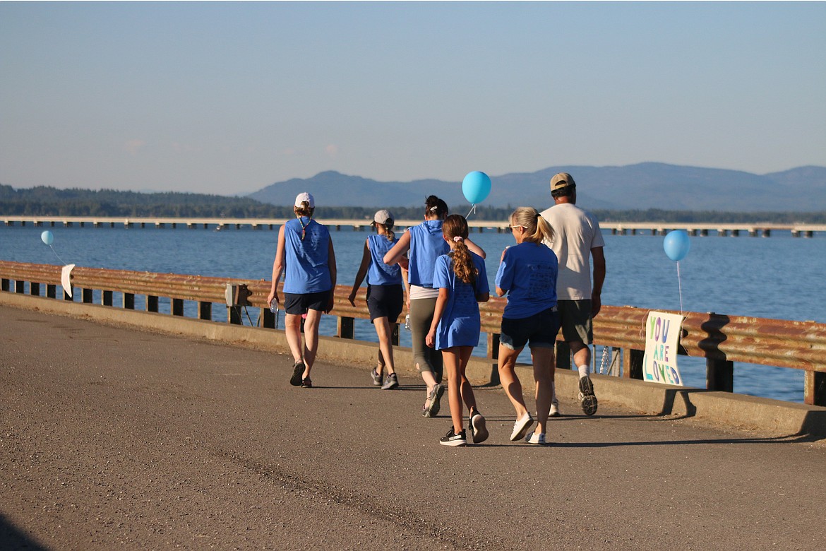 Walkers take part in the Walk for HOPE on Sunday.