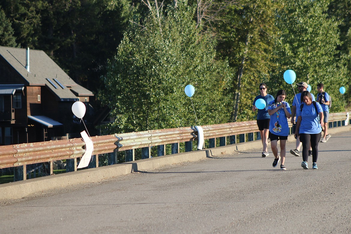 Walkers take part in the Walk for HOPE on Sunday.