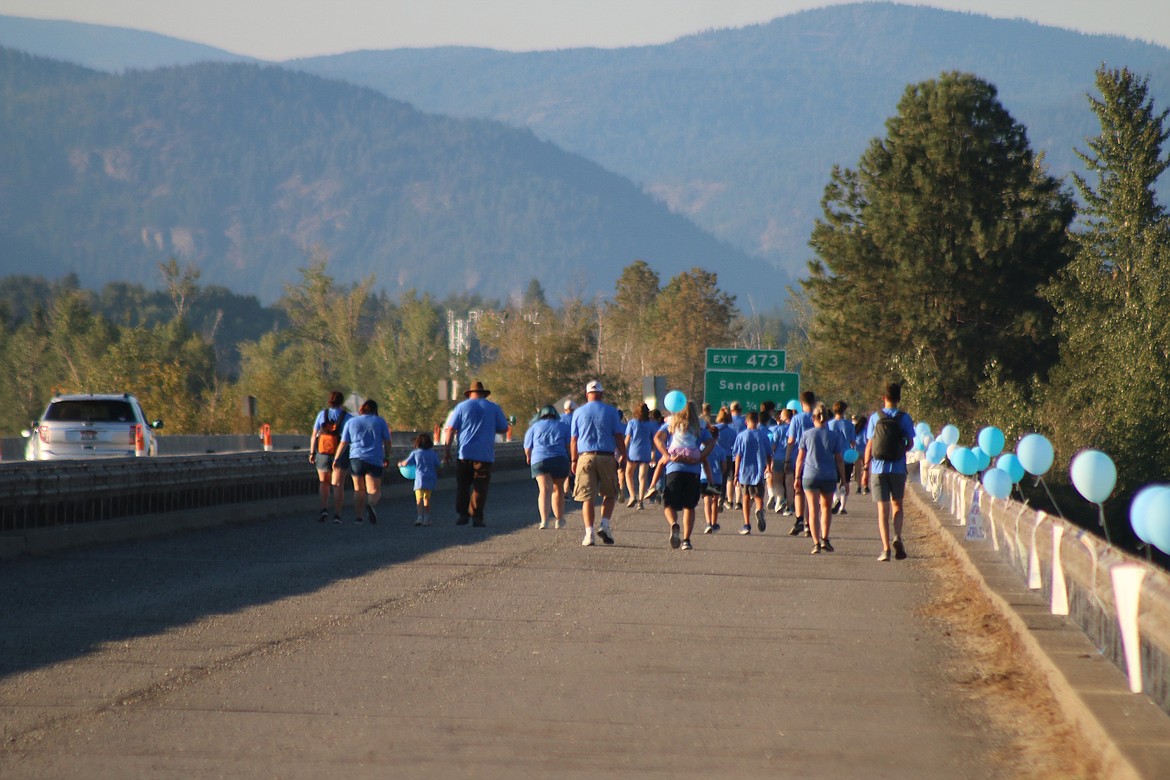 Walkers take part in the Walk for HOPE on Sunday.