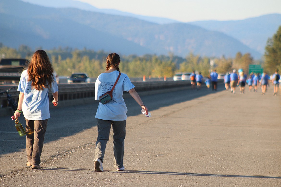 Walkers take part in the Walk for HOPE on Sunday.