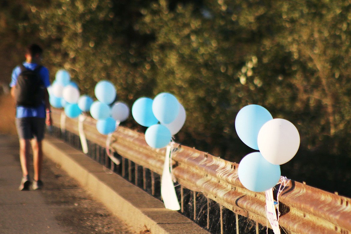 Walkers take part in the Walk for HOPE on Sunday.