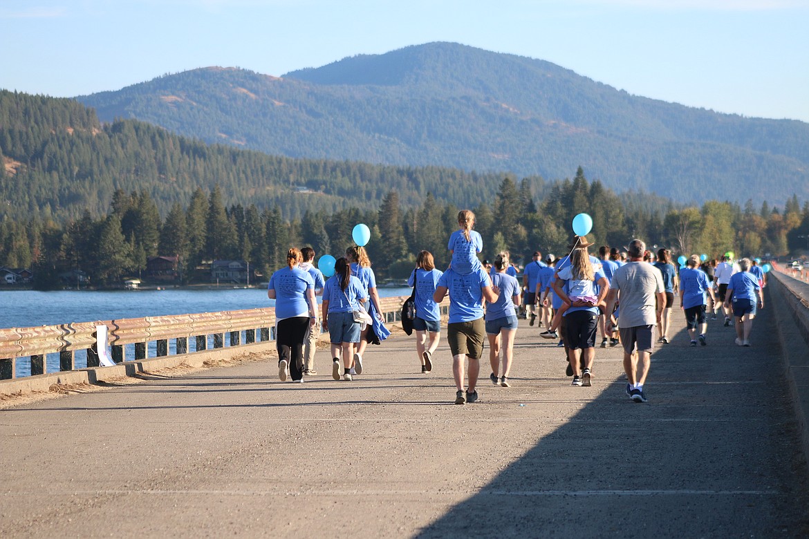 Walkers take part in the Walk for HOPE on Sunday.