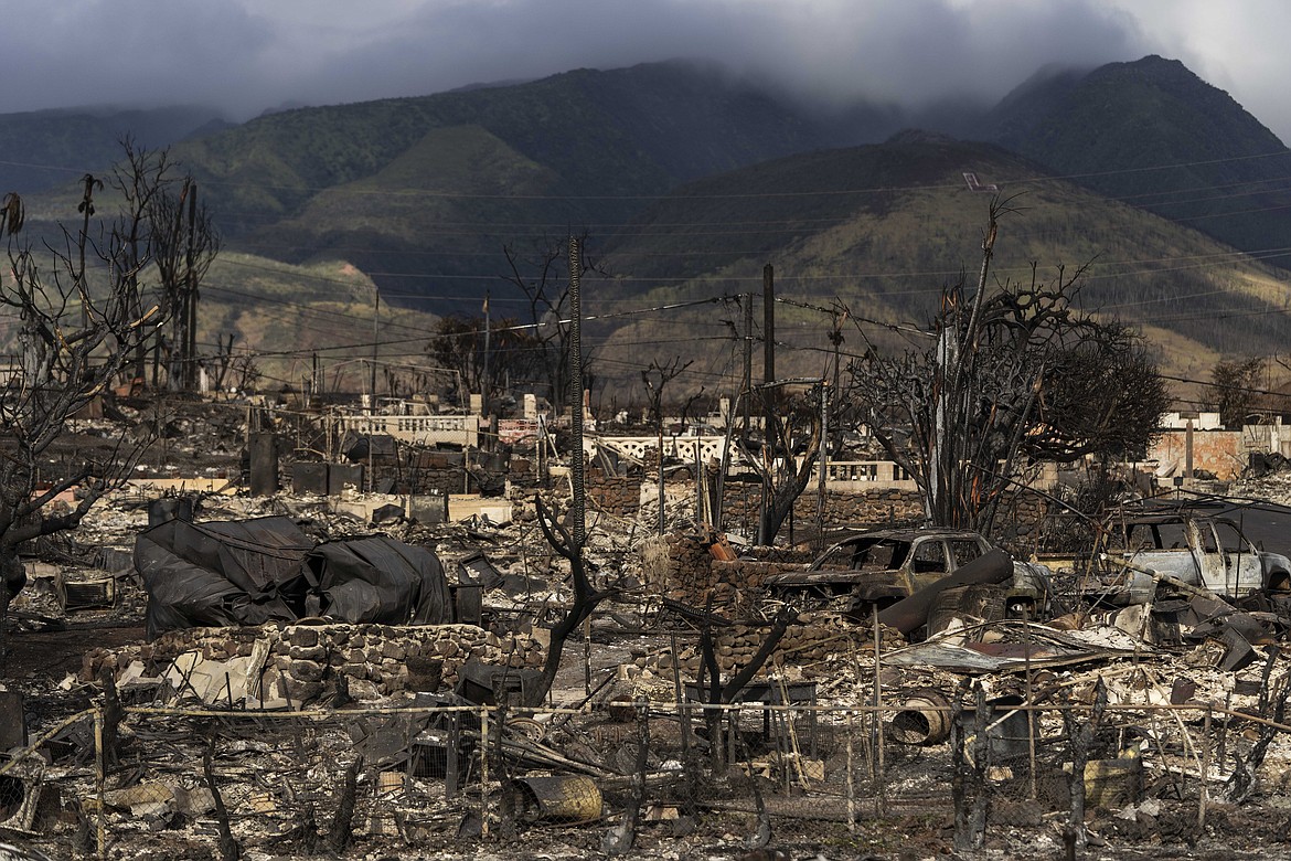 Damaged property lies scattered in the aftermath of a wildfire in Lahaina, Hawaii, Aug. 21, 2023. (AP Photo/Jae C. Hong, File)