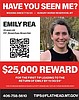 $25,000 reward offered in Rea search