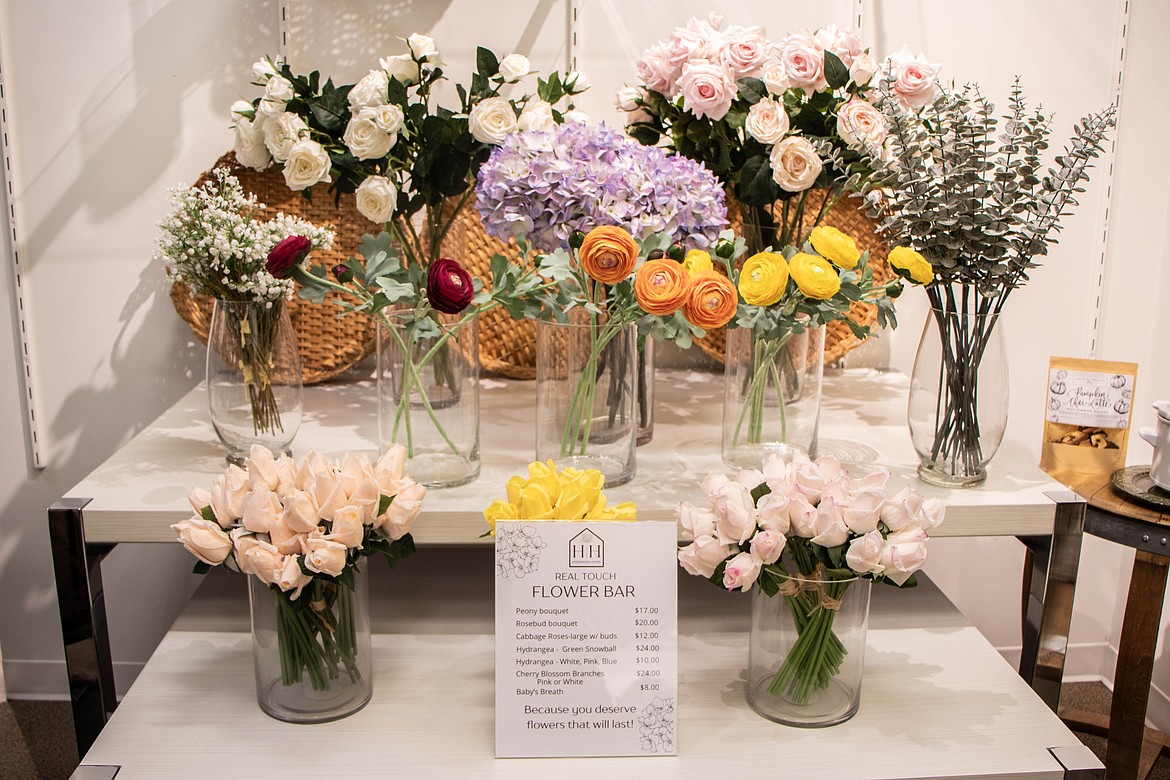 Hydrangea Home's "real-touch" hydrangea bar at a new store in the Kalispell Center Mall. (Kate Heston/Daily Inter Lake)