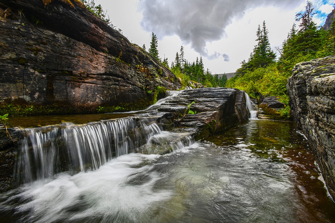 One of several small cascades and pools on the way to Two Medicine Pass in Glacier National Park on Wednesday, Aug. 21. (Casey Kreider/Daily Inter Lake)