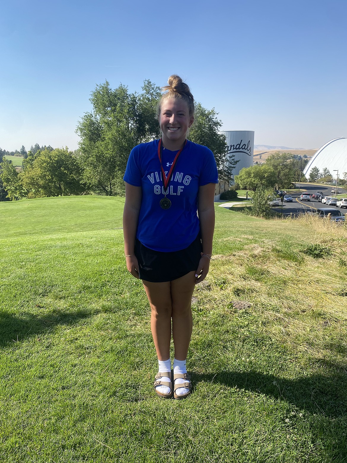 Courtesy photo
Coeur d'Alene freshman Ella Wilson shot an even par 72 to earn medalist honors at the Moscow Invitational on Thursday at the University of Idaho Golf Course in Moscow.