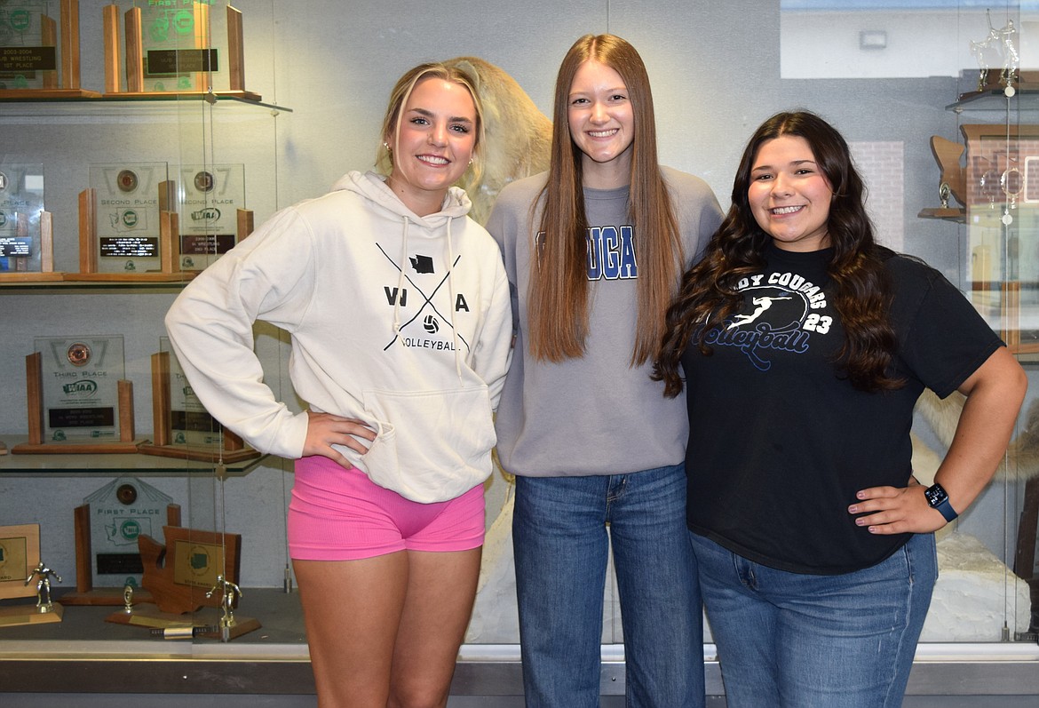 The three captains for the Warden Volleyball team are left to right Reagan Golladay, Lauren Chamberlain and Genesis Ozuna. The three plan on taking their team to state this year.