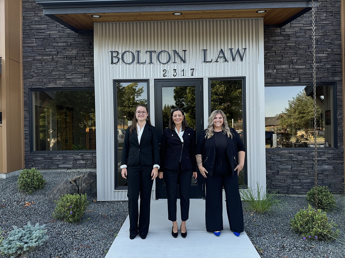 Bolton Law staff (from left) Taylor Ogborn, Jill Bolton and Kourtney Jones.