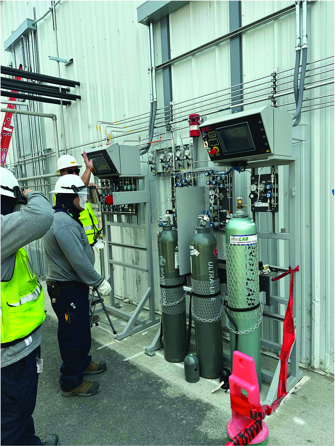 The silane bottles used in OneD’s successful SINANODE test run in July 22.