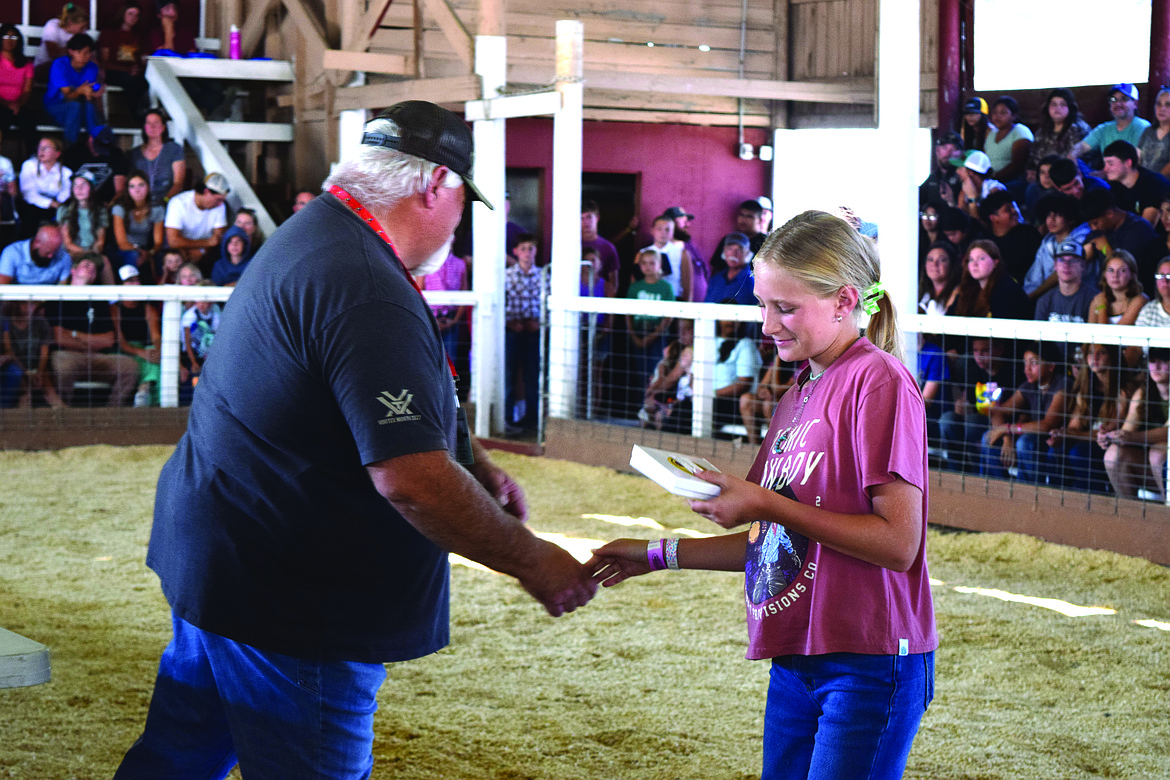 Everyone who won a ribbon gets a belt buckle at the award ceremony.