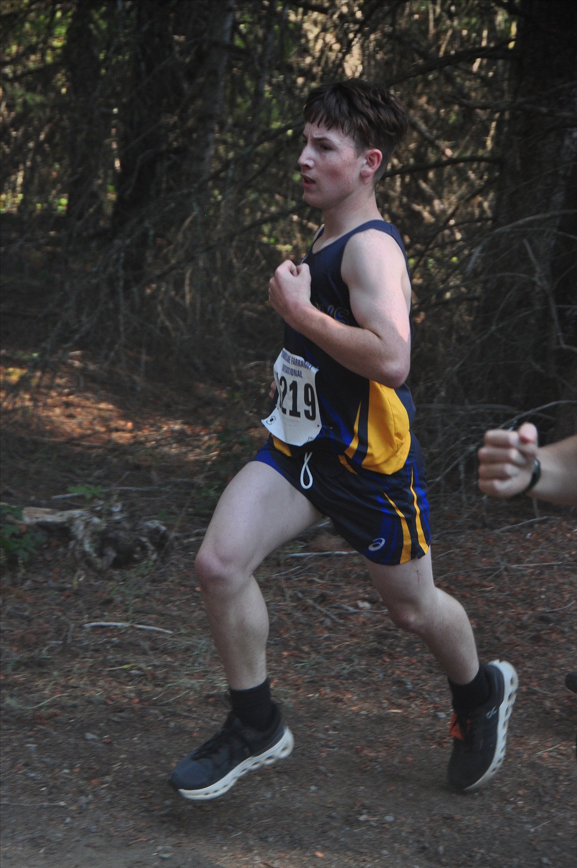 Blue Hawks freshman Weston Block was the top finisher for the T Falls boys team at Saturday's Farragut Invitational meet in Idaho.  (Photo by Sarah Naegali)